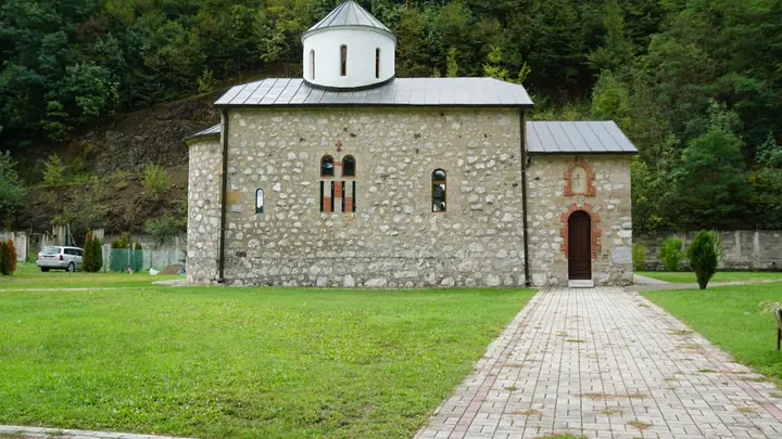 Medieval monastery church in the Ovčar-Kablar Gorge