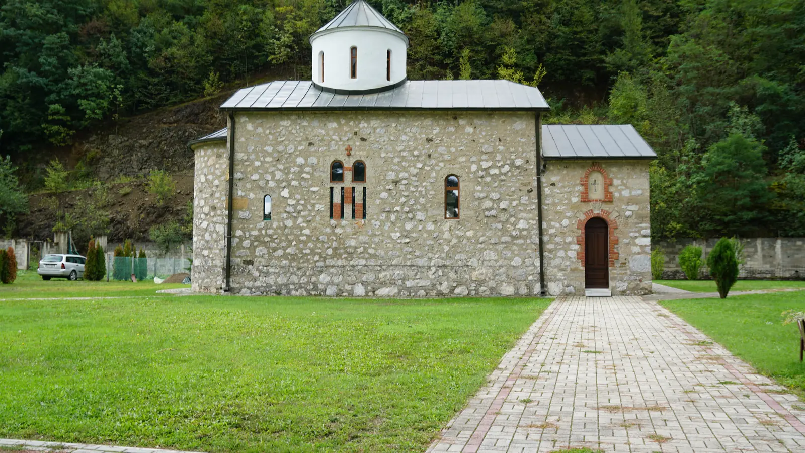 Medieval monastery church in the Ovčar-Kablar Gorge