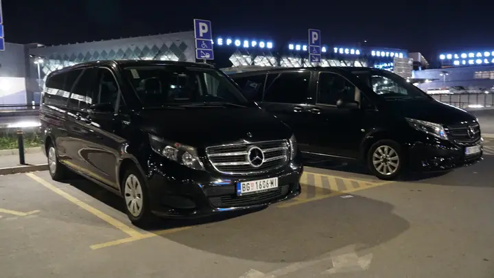 Two of our vans ready for a night pickup