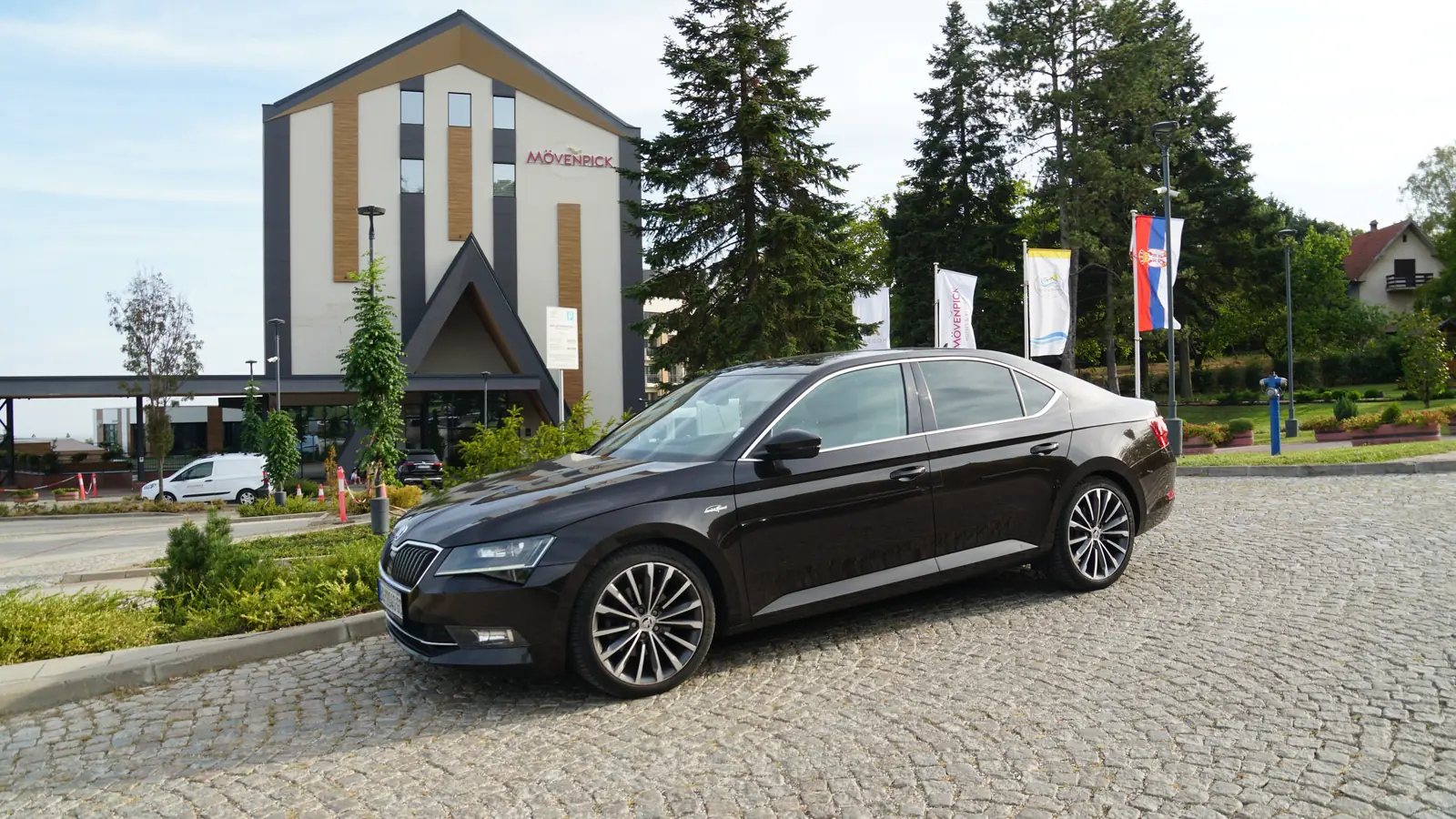 Our Škoda Superb at the Fruške Terme spa hotel in Vrdnik